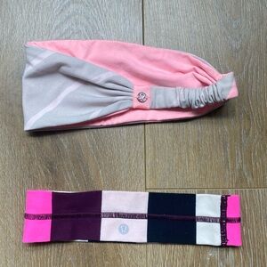 A set of Lululemon headbands.